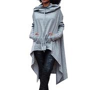 Vintage Long Cape Women's Retro Plain Hoodie Irregular Hoodie with High Low Hem Black Gothic Dark Series Party Wear Halloween Cosplay Costume Brown Wind Jacket Coffee Wine Y2k Leisure Jacket XXL L