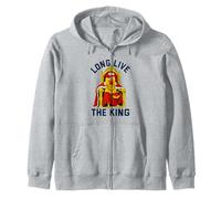 Vintage Long Live The King American Patriotic Taco Chicken Zip Hoodie