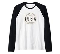 Vintage-Looking Together Since 1964 Anniversary Raglan Baseball Tee