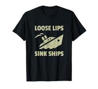 Vintage Loose Lips Sink Ships Shirt T-Shirt