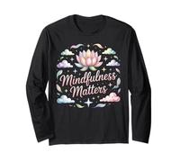 Vintage Lotus Calm Mindfulness Matters Wellness Long Sleeve T-Shirt