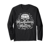 Vintage Lotus Calm Mindfulness Matters Wellness Long Sleeve T-Shirt