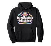 Vintage Lotus Calm Mindfulness Matters Wellness Pullover Hoodie