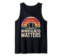 Vintage Lotus Calm Mindfulness Matters Wellness Tank Top