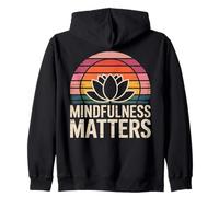 Vintage Lotus Calm Mindfulness Matters Wellness Zip Hoodie