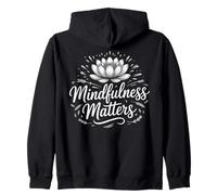 Vintage Lotus Calm Mindfulness Matters Wellness Zip Hoodie
