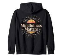 Vintage Lotus Calm Mindfulness Matters Wellness Zip Hoodie