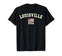 Vintage Louisville USA American Flag Kentucky Souvenir Retro T-Shirt