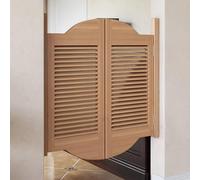 Vintage Louvered Swinging Doors for Restaurant Kitchen Café, Extra Wide Indoor Hallway Partition Gate with Hinges, Ideal for Space Division and Stylish Access Control