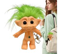 Vintage Lucky Troll Doll Keychain, 80s Decorations, 10 Cm Chromatic Anti-lost Key Ring, Pendant Keychain, Interesting Gift, Suitable for Girls and Women, Pendant Keychain - Hung on School Bags
