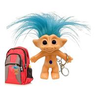 Vintage Lucky Troll Doll Keychain, 80s Decorations, 10 Cm Chromatic Anti-lost Key Ring, Pendant Keychain, Interesting Gift, Suitable for Girls and Women, Pendant Keychain - Hung on School Bags