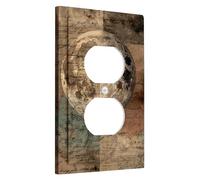 Vintage Lunar Light Switch Cover Plates/Outlet Covers, Neutral Beige Moon Pattern for Celestial Wall Accents, Thermoplastic Wall Plates, Standard Size Single Duplex Outlet