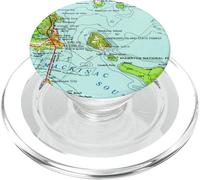 Vintage Mackinac Island MI Nautical Map (1955) PopSockets PopGrip for MagSafe