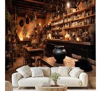 Vintage Magical Workshop Wall Mural Medieval Rustic Cottage Peel and Stick Photo Wallpaper 150x100 cm Mysterious Gothic Non-Woven Wall Stickers for Bedroom Living Room Poster Decoration gu113l