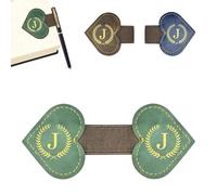 Vintage Magnetic Book Mark,Mark Bookmark with Pen Holder,Personalized Magnetic Leather Bookmark,PU Bookmarks,Classic Clip Book Accessories,Birthday Gifts for Women Men