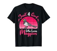 Vintage Magpie Bird Lover Just A Girl Who Loves Magpies T-Shirt
