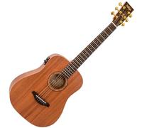 VINTAGE MAHOGANY SERIES - ELECTRO TRAVEL GUITAR AND CARRY BAG