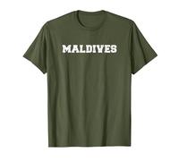Vintage Maldives T-Shirt, Men, Olive Green, Medium