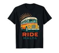 Vintage Malta Bus Journey - Retro Island Adventure T-Shirt