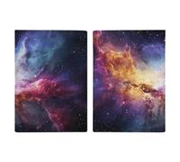 Vintage Mandala Flowers Passport Wallet Travel Passport Holder Pu Passport Cover Slim Card Case Cover for Women Men Leather Holder Case Travelling Essentials, Nebula and Galaxy in The Universe,