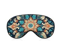 Vintage Mandala Flowers Sleep Mask for Women Men, Soft Eye Mask with Adjustable Strap for Sleeping, Light Blocking Travel Blindfold for Nap Comfortable Eye Cover for Home Office
