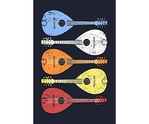 Vintage Mandolin Journal Bluegrass Notebook Country Music Gifts: Retro Mandolin Gift - Vintage Bluegrass