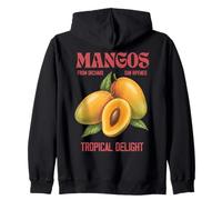 Vintage Mango Retro Tropical Fruit Crate Label Art Zip Hoodie