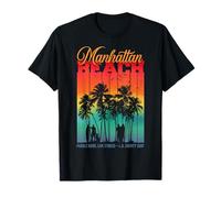 Vintage Manhattan Beach LA County Retro Sunset Surf Vibes T-Shirt