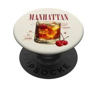 Vintage Manhattan Drink O'Clock Tropical Cocktail PopSockets Adhesive PopGrip