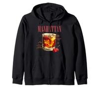 Vintage Manhattan Drink O'Clock Tropical Cocktail Zip Hoodie
