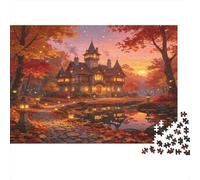 Vintage Manor 1000 Piece Jigsaw Puzzle Paper Jigsaw Puzzle for Adults Autumn Evening Scene Home Decor Gift Family Fun 70x50cm/1000pcs