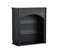 Vintage Mantel Cabinet Living Room Decorative Fireplace French Minimalist Shelf Shelving Black Walnut Furniture Decorative