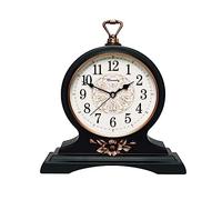 Vintage Mantel Clock with Silent Movement - Elegant Home Décor for Fireplace Mantel, Office, Desk, Shelf - HD Glass Lens - Quiet Table Clock Display