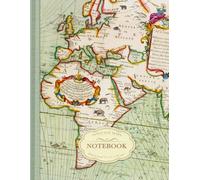 Vintage Map Notebook | Large Journal Notebook 8.5 x 11" | Blank and Lined Pages | Softcover, Ivory Paper, 100 Pages