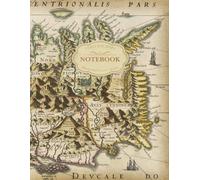 Vintage Map Notebook | Travel Journal Notebook 8.5 x 11" | Old World Map Print | Blank and Lined Pages | Softcover, Ivory Paper, 100 Pages
