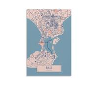 Vintage Map Poster Asia Indonesia Bali Room Living Room Decor Modern Aesthetic Wall Art Gift For Friend Bed Unframe-style 08x12inch(20x30cm)