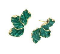 Vintage Maple Leaf Flower Earrings Inspire By Elegant Styles Featuring Oil Drip Designs Accessory for Fashionable Women, 3*1.5, Metal