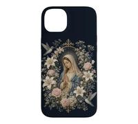 Vintage Marian Prayer Floral Hummingbird Faith Artwork Case for iPhone 14 Plus