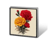 Vintage Marigold Daffodil Rose Carnation Unisex Brooches & Pins Square Lightweight Lapel Badge Jewelry for Clothing Shawl Hat