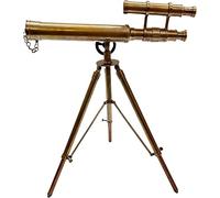 Vintage Marine Double Barrel Maritime Antique Brass Collectible Telescope Nautical Brass Tripod Stand Adjustable Tripod Beautiful - NAVIROCK