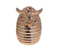 Vintage Marque Adorable Ceramic Copper Owl Coin Bank - Whimsical Money Box for Saving & Decorating