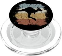 Vintage Marsupial Retro Jumping Kangaroo Silhouette PopSockets PopGrip for MagSafe