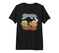 Vintage Marsupial Retro Jumping Kangaroo Silhouette Premium T-Shirt