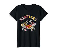 Vintage Maryland, Maryland State Flag Classy Blue Crab Tee Value Graphic T-Shirt