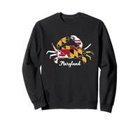 Vintage Maryland State Flag Blue Crab Crabbing Tradition Sweatshirt
