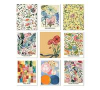 Vintage Matisse Print, Salvador Dali Print, William Morris Colorful Flower Market Painting Pictures, Famous Floral Wall Art Exhibition Poster Paintings for Aesthetic room Bedroom Decor (12x16 Inches)