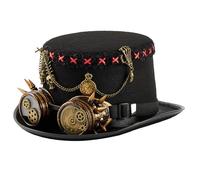 Vintage Mechanical Chain Top Hat And Vintage Goggles Costume Accessories Top Hat For Cosplay Event And Theme Parties Industrial Chain