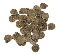 Vintage Mechanical Gear Charms 50pcs for Crafting and Wedding Decor | Antique Steampunk Style, Thin Lightweight Alloy Pieces, Golden Finish, Suitable for Cards and Decor
