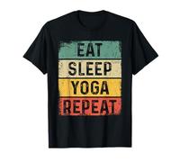 Vintage Meditation Exercise Funny - Eat Sleep Yoga Repeat T-Shirt