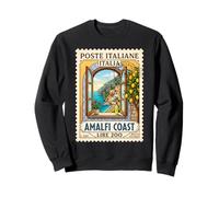 Vintage Mediterranean Amalfi Coast Lemon Italy Postage Stamp Sweatshirt